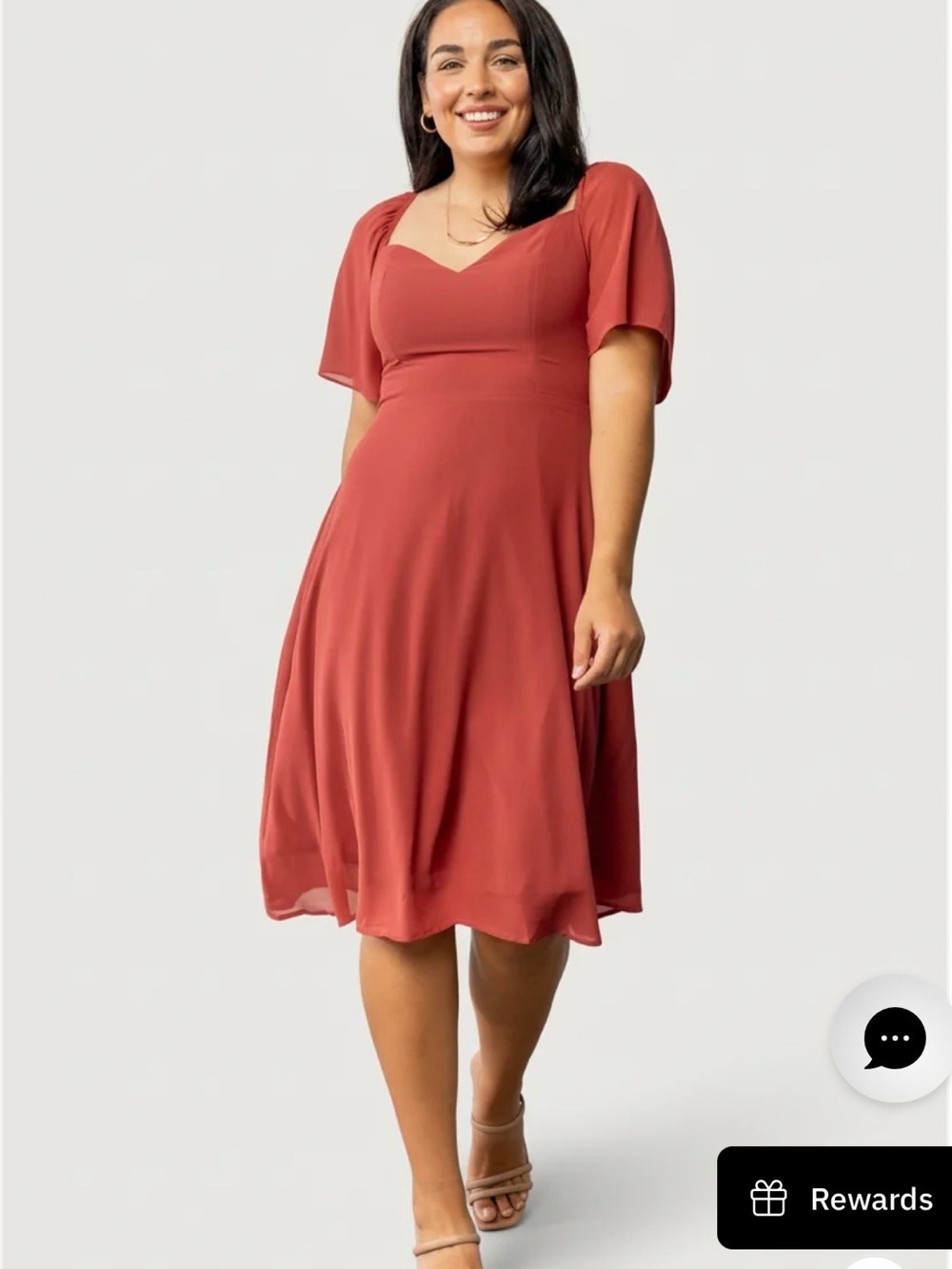 Baltic Born Wine Red Smocked Midi Dress with Flutter Sleeves